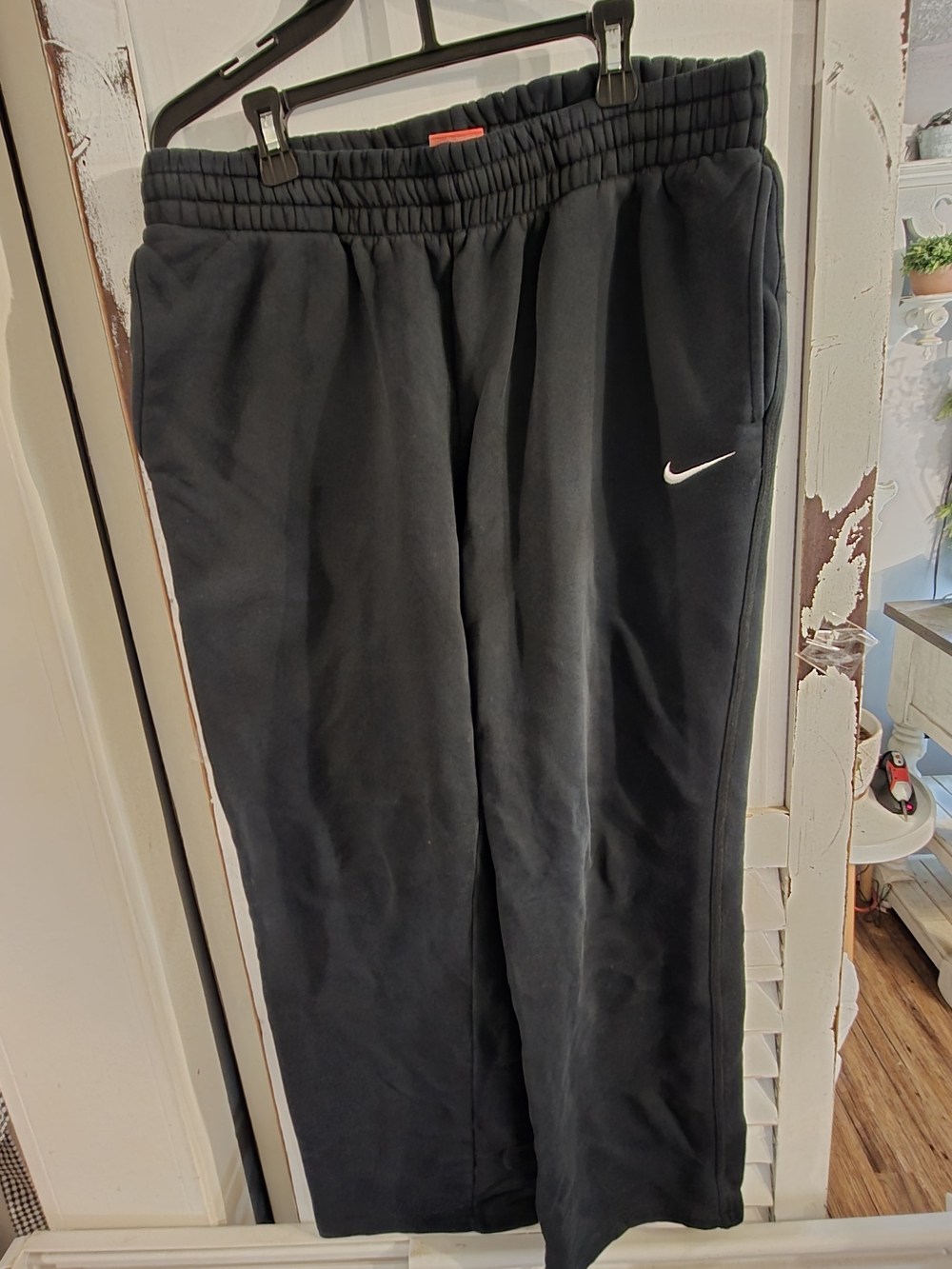 Nike Black Sweatpants with White Swoosh